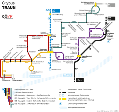 Liniennetzplan Traun_2019