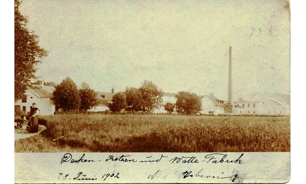 Die Kotzen- und Watte-Fabrik A. Berls Söhne in Ödt 1902