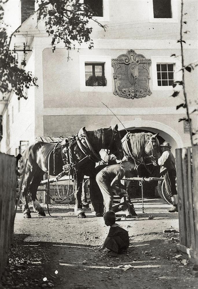 Schmiede Lebersorg in St. Dionysen um 1930